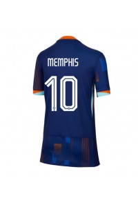 Fotbalové Dres Nizozemí Memphis Depay #10 Dámské Venkovní Oblečení ME 2024 Krátký Rukáv